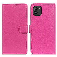 Handytasche Stand Schutzhülle Flip Leder Hülle A03D für Samsung Galaxy A03 Pink