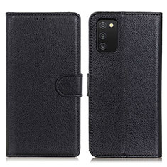 Handytasche Stand Schutzhülle Flip Leder Hülle A03D für Samsung Galaxy A03s Schwarz