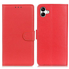 Handytasche Stand Schutzhülle Flip Leder Hülle A03D für Samsung Galaxy A04 4G Rot