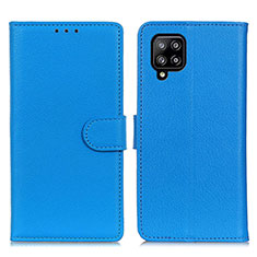 Handytasche Stand Schutzhülle Flip Leder Hülle A03D für Samsung Galaxy A22 4G Hellblau