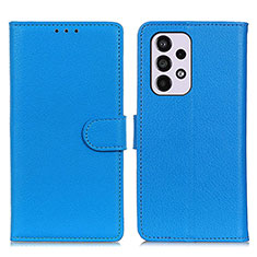 Handytasche Stand Schutzhülle Flip Leder Hülle A03D für Samsung Galaxy A33 5G Hellblau