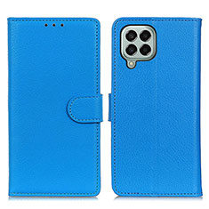 Handytasche Stand Schutzhülle Flip Leder Hülle A03D für Samsung Galaxy M33 5G Hellblau