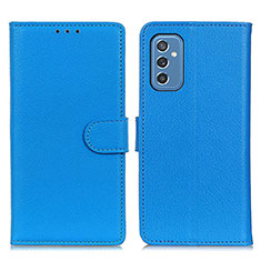 Handytasche Stand Schutzhülle Flip Leder Hülle A03D für Samsung Galaxy M52 5G Hellblau