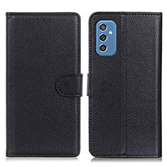 Handytasche Stand Schutzhülle Flip Leder Hülle A03D für Samsung Galaxy M52 5G Schwarz