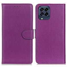 Handytasche Stand Schutzhülle Flip Leder Hülle A03D für Samsung Galaxy M53 5G Violett