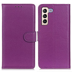 Handytasche Stand Schutzhülle Flip Leder Hülle A03D für Samsung Galaxy S21 Plus 5G Violett