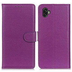 Handytasche Stand Schutzhülle Flip Leder Hülle A03D für Samsung Galaxy Xcover Pro 2 5G Violett