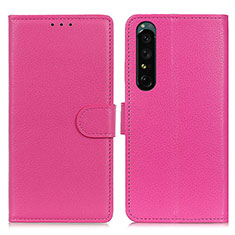 Handytasche Stand Schutzhülle Flip Leder Hülle A03D für Sony Xperia 1 IV Pink