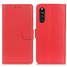 Handytasche Stand Schutzhülle Flip Leder Hülle A03D für Sony Xperia 10 III Lite Rot