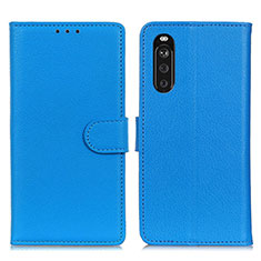 Handytasche Stand Schutzhülle Flip Leder Hülle A03D für Sony Xperia 10 III SO-52B Hellblau