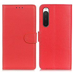 Handytasche Stand Schutzhülle Flip Leder Hülle A03D für Sony Xperia 10 IV Rot