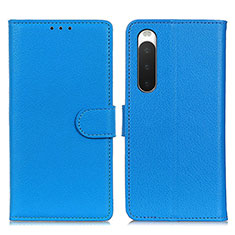 Handytasche Stand Schutzhülle Flip Leder Hülle A03D für Sony Xperia 10 IV SO-52C Hellblau