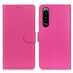 Handytasche Stand Schutzhülle Flip Leder Hülle A03D für Sony Xperia 5 III SO-53B Pink