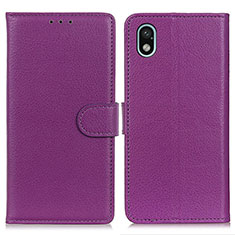 Handytasche Stand Schutzhülle Flip Leder Hülle A03D für Sony Xperia Ace III SO-53C Violett