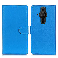 Handytasche Stand Schutzhülle Flip Leder Hülle A03D für Sony Xperia PRO-I Hellblau