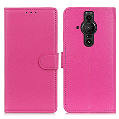 Handytasche Stand Schutzhülle Flip Leder Hülle A03D für Sony Xperia PRO-I Pink