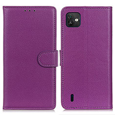 Handytasche Stand Schutzhülle Flip Leder Hülle A03D für Wiko Y82 Violett