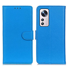 Handytasche Stand Schutzhülle Flip Leder Hülle A03D für Xiaomi Mi 12 5G Hellblau