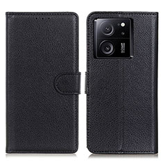 Handytasche Stand Schutzhülle Flip Leder Hülle A03D für Xiaomi Mi 13T 5G Schwarz