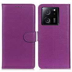 Handytasche Stand Schutzhülle Flip Leder Hülle A03D für Xiaomi Mi 13T Pro 5G Violett