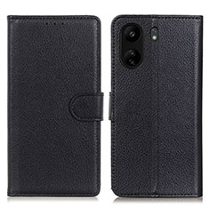 Handytasche Stand Schutzhülle Flip Leder Hülle A03D für Xiaomi Poco C65 Schwarz