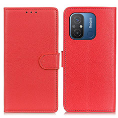 Handytasche Stand Schutzhülle Flip Leder Hülle A03D für Xiaomi Redmi 12C 4G Rot