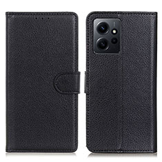 Handytasche Stand Schutzhülle Flip Leder Hülle A03D für Xiaomi Redmi Note 12 4G Schwarz