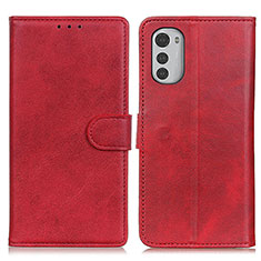 Handytasche Stand Schutzhülle Flip Leder Hülle A04D für Motorola Moto E32s Rot