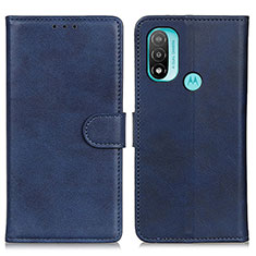 Handytasche Stand Schutzhülle Flip Leder Hülle A04D für Motorola Moto E40 Blau