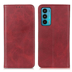 Handytasche Stand Schutzhülle Flip Leder Hülle A04D für Motorola Moto Edge 20 5G Rot