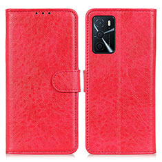 Handytasche Stand Schutzhülle Flip Leder Hülle A04D für Oppo A16 Rot