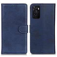 Handytasche Stand Schutzhülle Flip Leder Hülle A04D für Oppo A55S 5G Blau