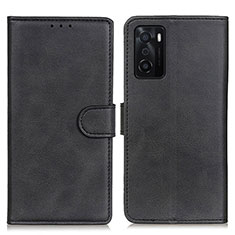 Handytasche Stand Schutzhülle Flip Leder Hülle A04D für Oppo A55S 5G Schwarz