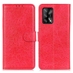 Handytasche Stand Schutzhülle Flip Leder Hülle A04D für Oppo A74 4G Rot