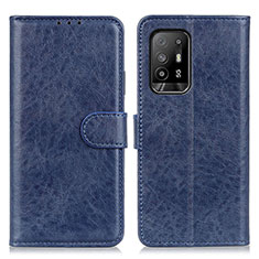 Handytasche Stand Schutzhülle Flip Leder Hülle A04D für Oppo A94 5G Blau