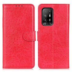 Handytasche Stand Schutzhülle Flip Leder Hülle A04D für Oppo A95 5G Rot