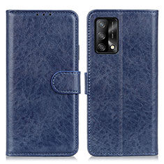 Handytasche Stand Schutzhülle Flip Leder Hülle A04D für Oppo F19 Blau