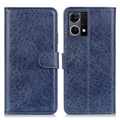 Handytasche Stand Schutzhülle Flip Leder Hülle A04D für Oppo F21 Pro 4G Blau