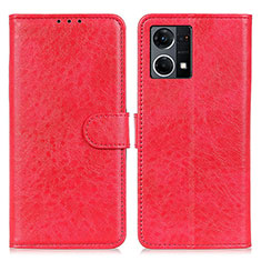 Handytasche Stand Schutzhülle Flip Leder Hülle A04D für Oppo F21 Pro 4G Rot