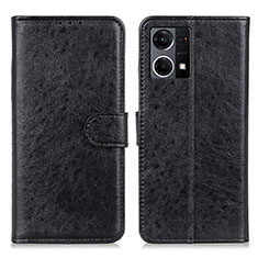 Handytasche Stand Schutzhülle Flip Leder Hülle A04D für Oppo F21 Pro 4G Schwarz