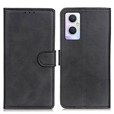 Handytasche Stand Schutzhülle Flip Leder Hülle A04D für Oppo F21 Pro 5G Schwarz