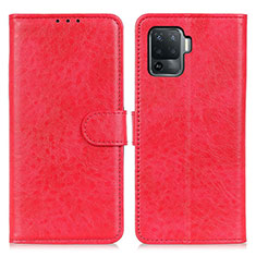 Handytasche Stand Schutzhülle Flip Leder Hülle A04D für Oppo Reno5 F Rot