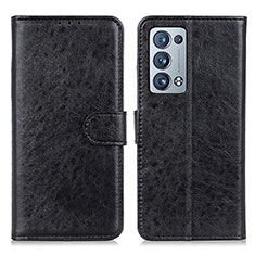 Handytasche Stand Schutzhülle Flip Leder Hülle A04D für Oppo Reno6 Pro+ Plus 5G Schwarz