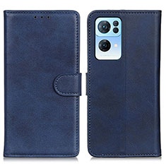 Handytasche Stand Schutzhülle Flip Leder Hülle A04D für Oppo Reno7 Pro 5G Blau