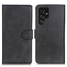 Handytasche Stand Schutzhülle Flip Leder Hülle A04D für Samsung Galaxy S23 Ultra 5G Schwarz