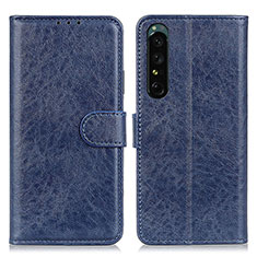 Handytasche Stand Schutzhülle Flip Leder Hülle A04D für Sony Xperia 1 IV Blau