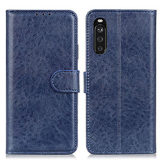 Handytasche Stand Schutzhülle Flip Leder Hülle A04D für Sony Xperia 10 III Blau