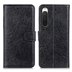 Handytasche Stand Schutzhülle Flip Leder Hülle A04D für Sony Xperia 10 IV Schwarz