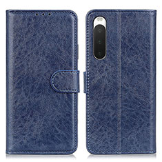 Handytasche Stand Schutzhülle Flip Leder Hülle A04D für Sony Xperia 10 IV SOG07 Blau