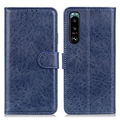 Handytasche Stand Schutzhülle Flip Leder Hülle A04D für Sony Xperia 5 III SO-53B Blau